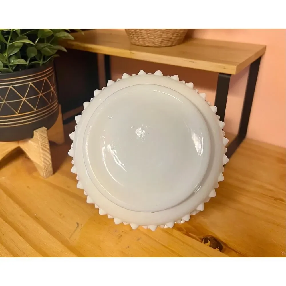1950’s Vintage Fenton Hobnail 7” Basket